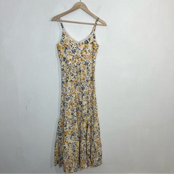 Joie Yellow Floral Mommy and Me Maxi Tiered Sun Dress Size 4 NWT - Picture 14 of 15